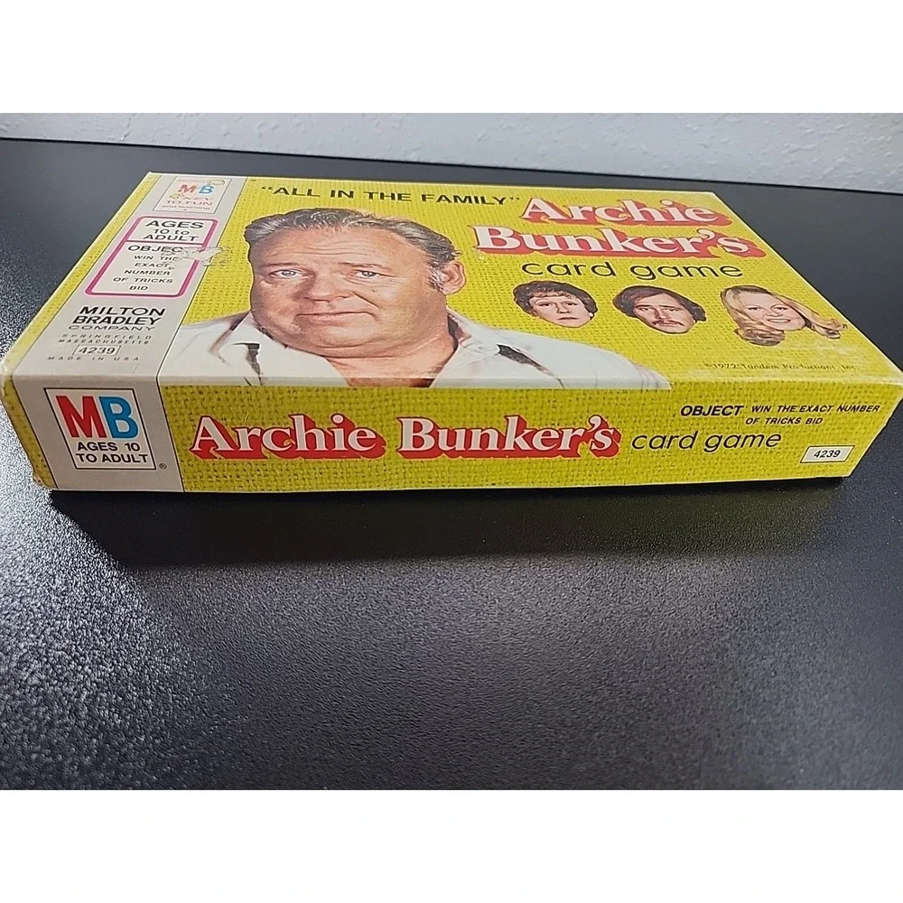 Vintage 1972 All In The Family Archie Bunker's Card Game by Milton Bradley‎ TV